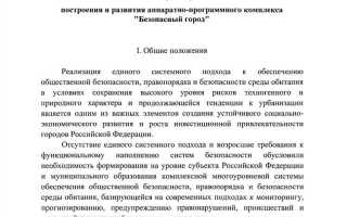 Что предполагает концепция построения и развития апк безопасный город