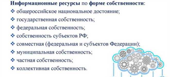 Что понимается под информационными ресурсами