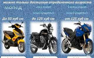 Категория а1 какие мотоциклы можно водить