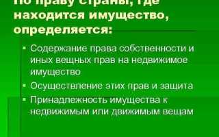 По праву страны где это имущество находится