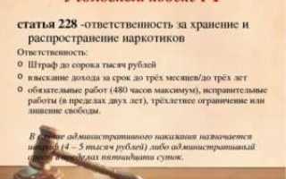 228 часть 3 какой срок наказания