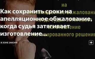 Месячный срок на обжалование как считать по апк