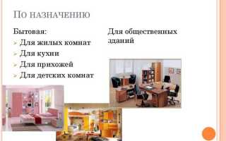 Мебельные гарнитуры бытового назначения что к ним относится