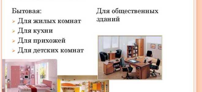 Мебельные гарнитуры бытового назначения что к ним относится