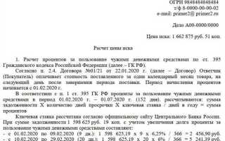 Что входит в цену иска