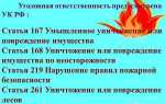 Порча имущества статья 167 ук рф с какой суммы