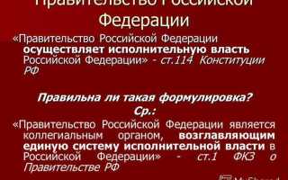 Кто осуществляет исполнительную власть в рф