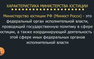 Министерство юстиции чем занимается кратко