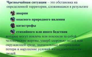 Как называется территория на которой сложилась чрезвычайная ситуация