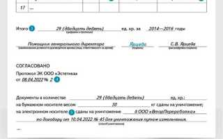 Какой документ оформляется при уничтожении лс