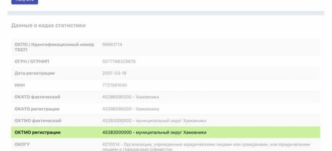 Октмо сколько цифр должно быть