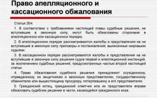 Что такое кассация в суде