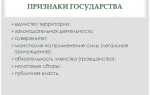 Что относится к признакам государства