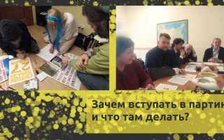 Как вступить в политическую партию