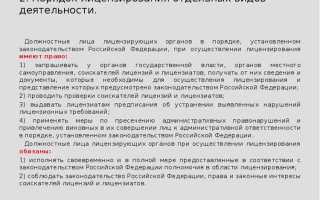Что относится к полномочиям лицензирующих органов