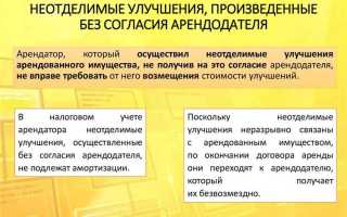 Что такое неотделимые улучшения арендованного имущества