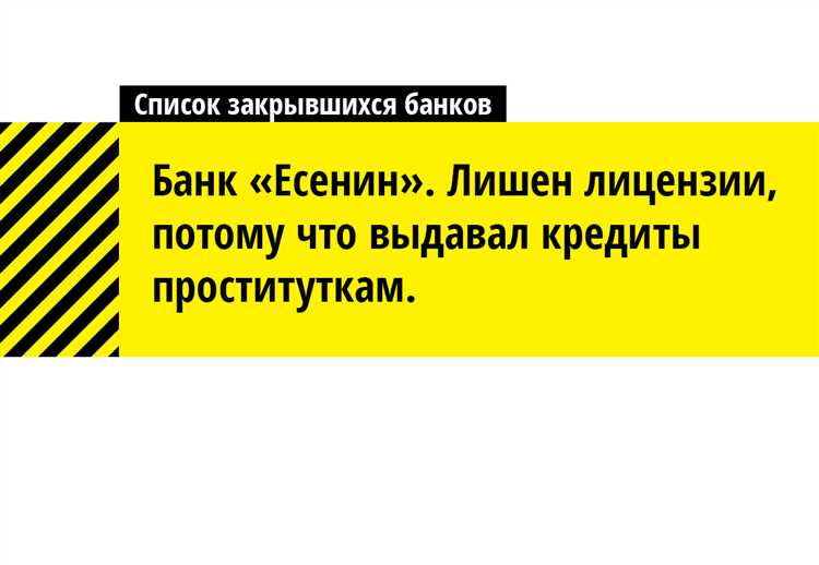 Как формируется список банков с отозванной лицензией