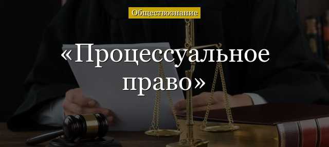 Какие отрасли входят в процессуальное право
