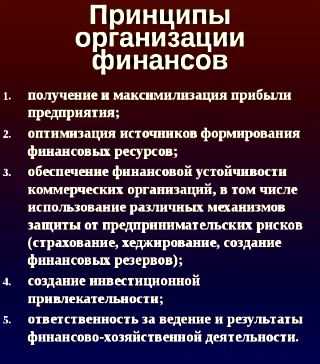 Основные функции финансовых организаций в финансовой системе