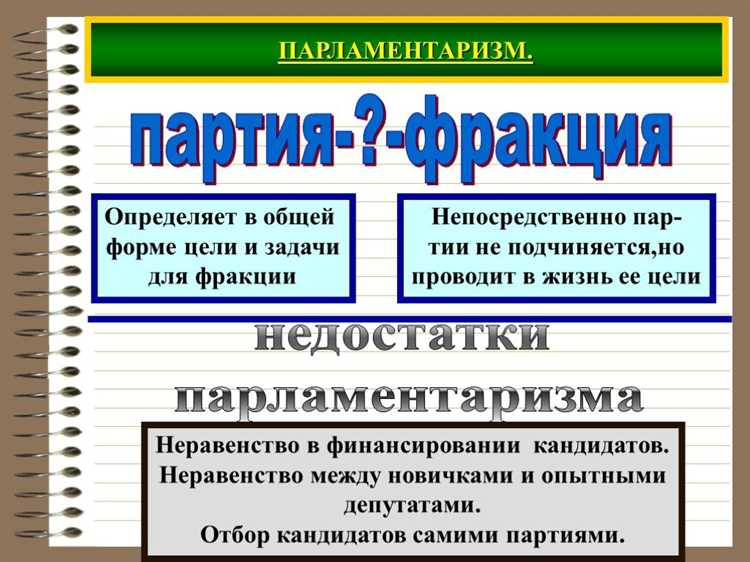 Правовой статус фракции и её права в парламентской деятельности