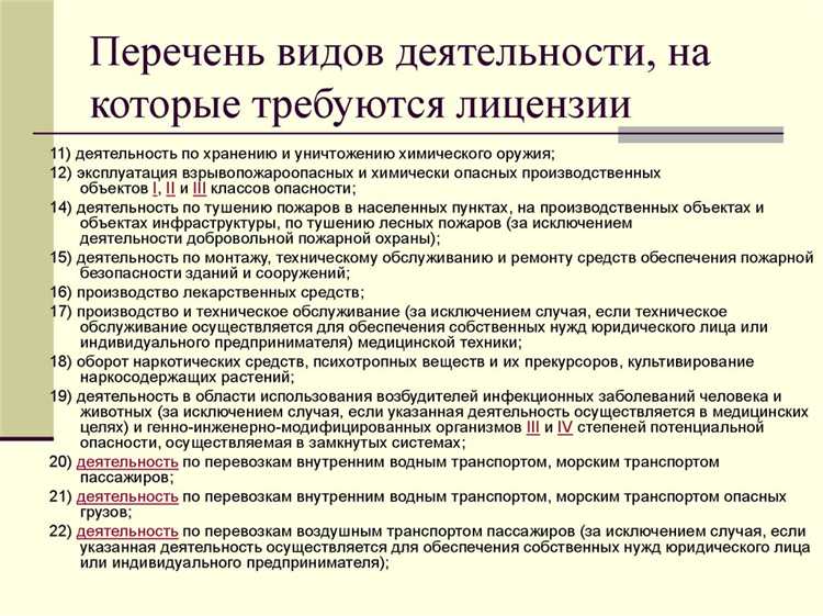 Какие виды деятельности подлежат обязательному лицензированию