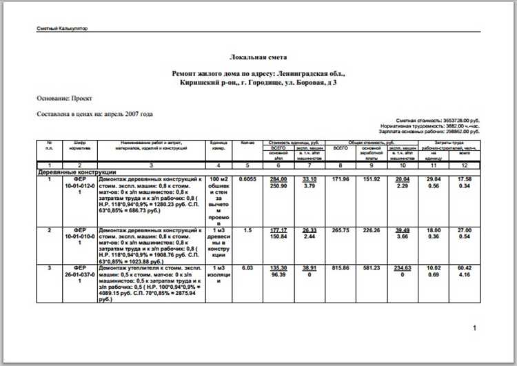 Связь проектной документации с прямыми затратами