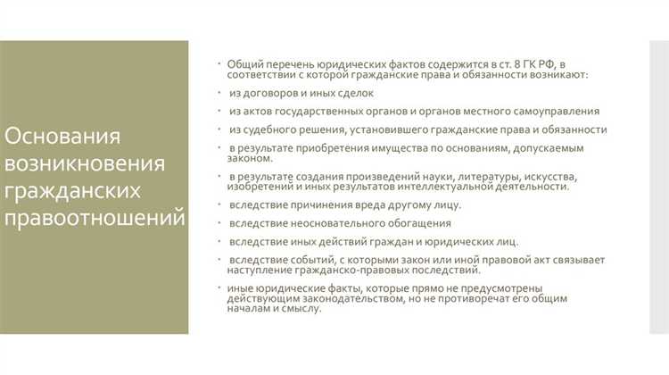 Как юридические факты влияют на возникновение правоотношений