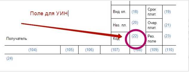 Какие реквизиты указываются при коде 22