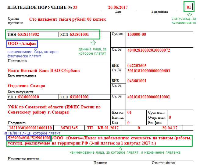 Как правильно указывать октмо организации в платежном поручении
