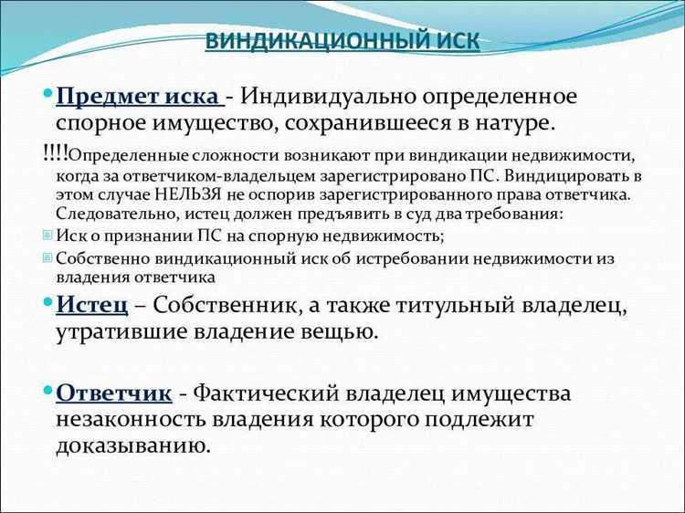 Кто может быть истцом по виндикационному иску и негаторному иску