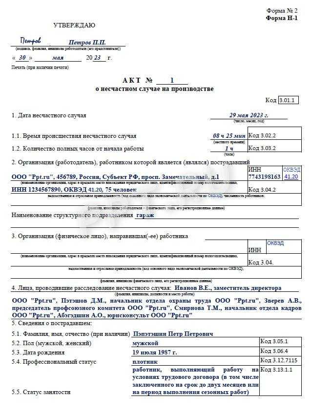 Требования к подписям членов комиссии и других участников