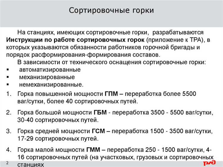 Данные и показатели работы сортировочных станций