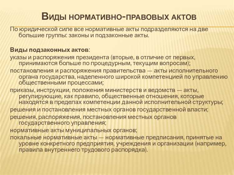 Что из перечисленного относится к нормативному акту