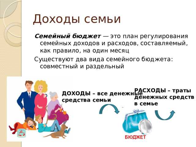 Что относится к доходам семьи