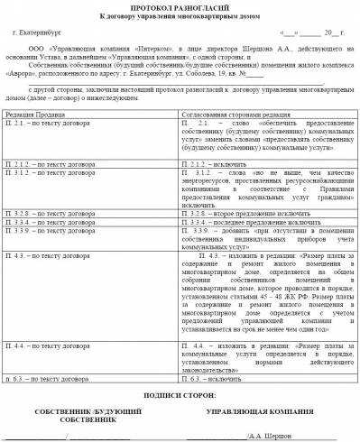 Дальнейшие действия сторон после подписания протокола