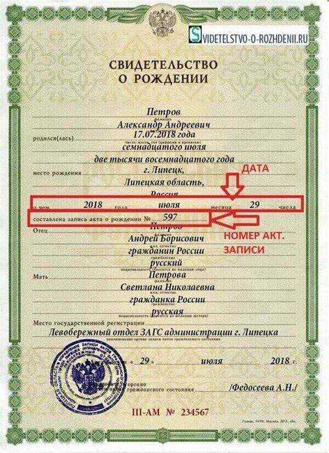 Дата актовой записи в электронных свидетельствах и выписках