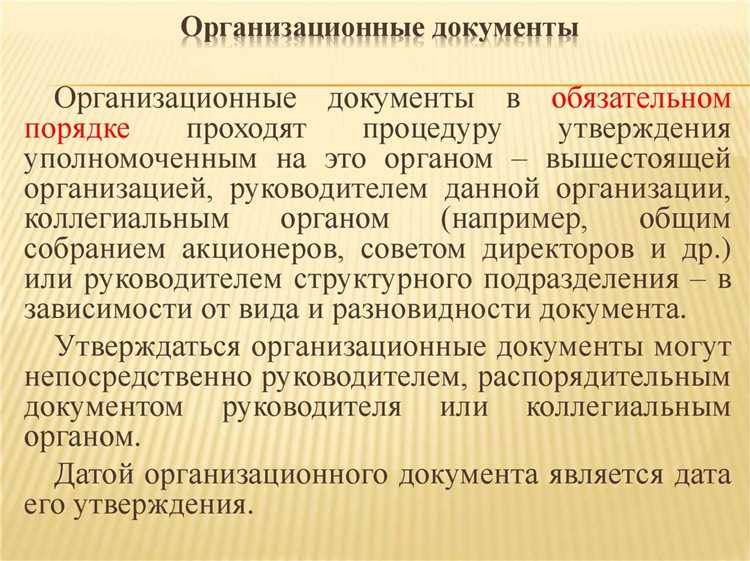 Что входит в комплект регистрационных документов организации