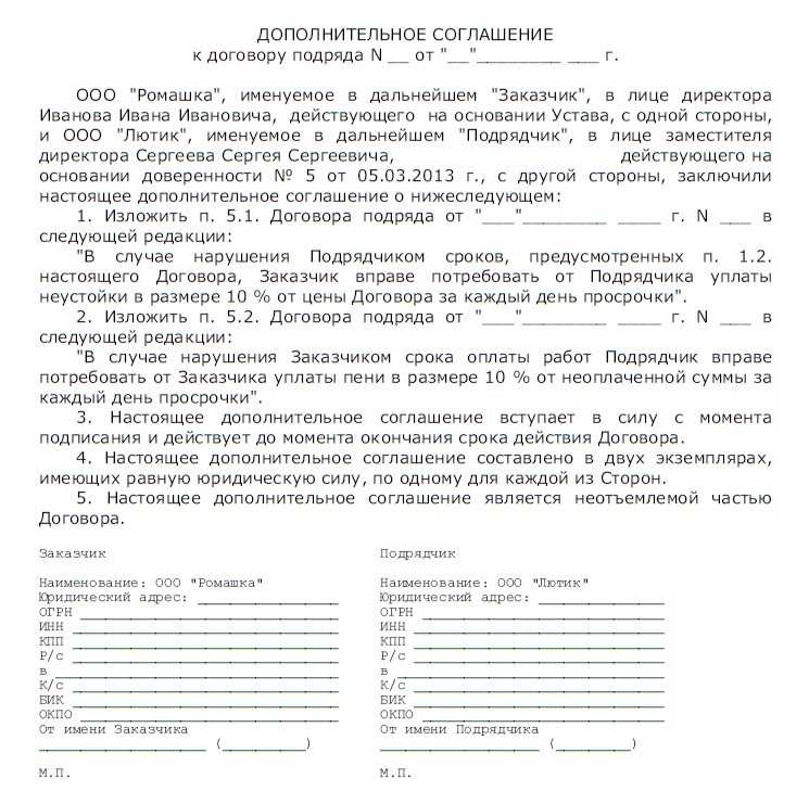 Как зафиксировать изменение срока исполнения обязательств