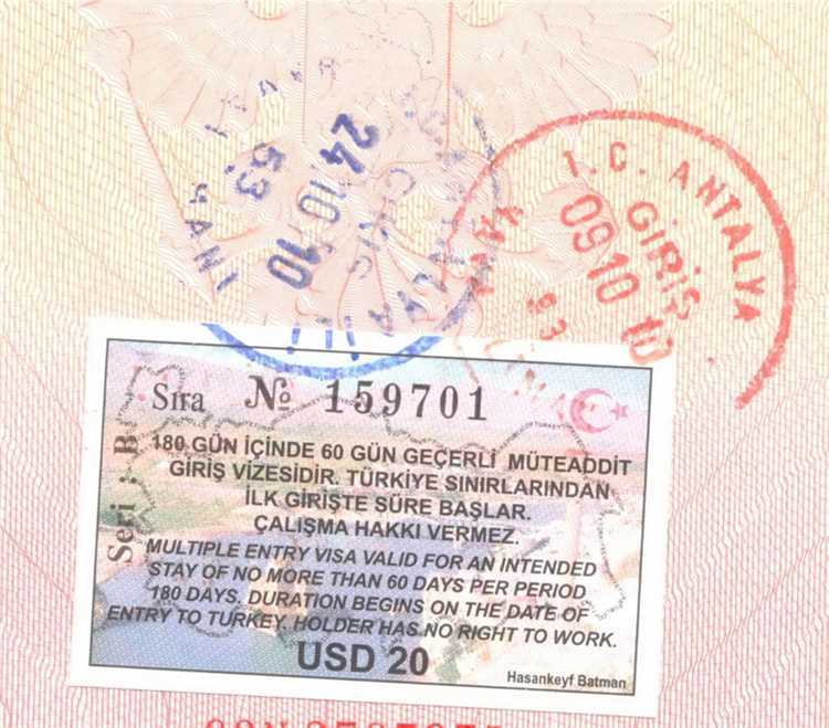 Общие принципы размещения визы