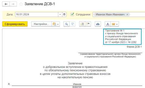 Основные правила заполнения полей формы ДСВ 1