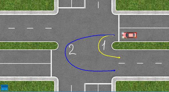 Ответственность за нарушение правил разворота на главной дороге