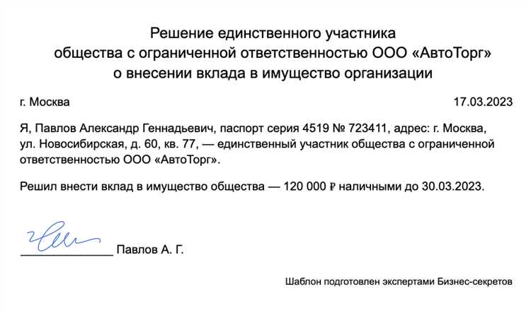 Бухгалтерский учёт операций по возврату вклада в имущество