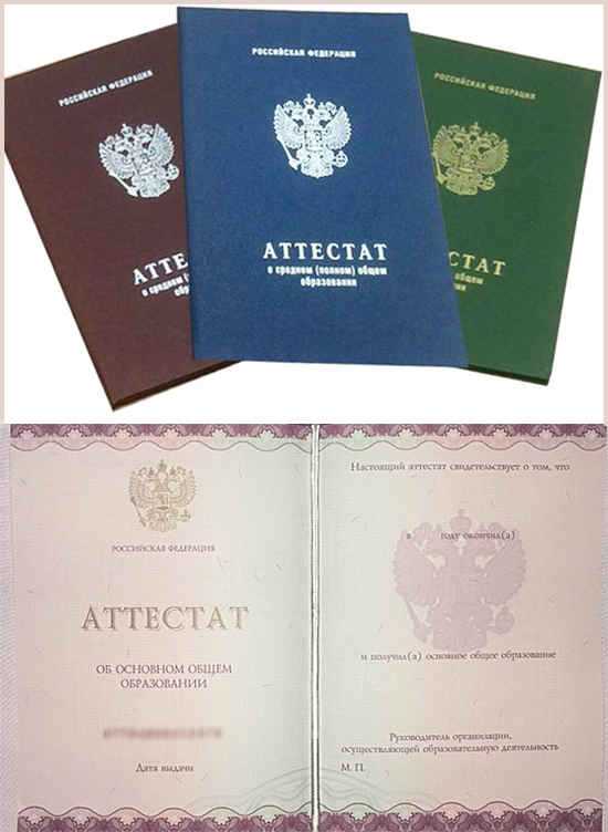 Какие данные указаны на титульной стороне аттестата