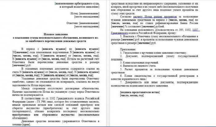 Образец и правила составления претензии о возврате платежа