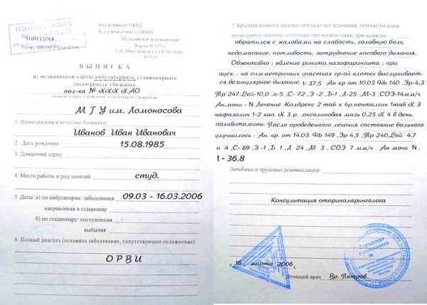 Справка 027 у что это