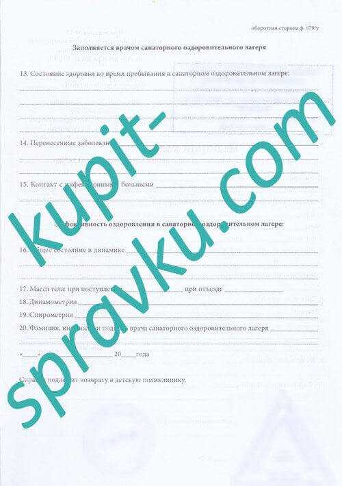 Справка 079 у что это