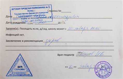 Сроки действия и ограничения использования справки