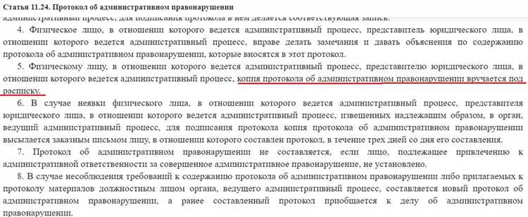 Правовые последствия возврата протокола для участника производства