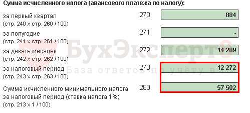 Как отразить минимальный налог в декларации по УСН