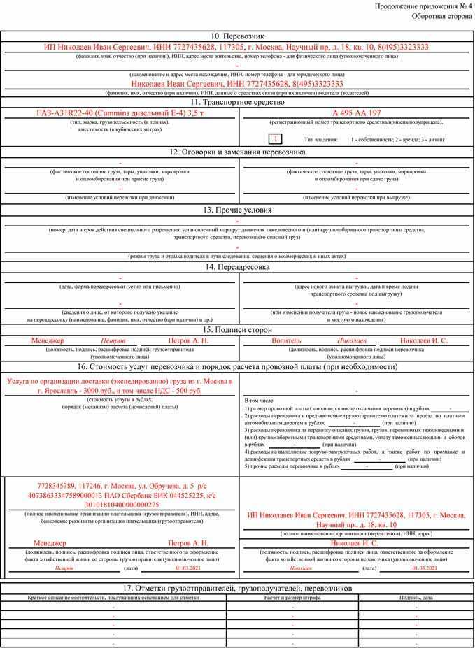 Кто выдает и кто отвечает за оформление ТН